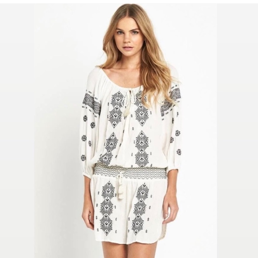Denim & Supply Ralph Lauren Embroidered Cream Dress